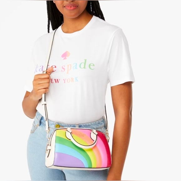 SOLD‼️NWT Kate Spade Rainbow Duffle Crossbody Bag - Picture 3 of 13